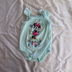 Disney Baby girls Minnie Mouse ruffle straps bodysuit
